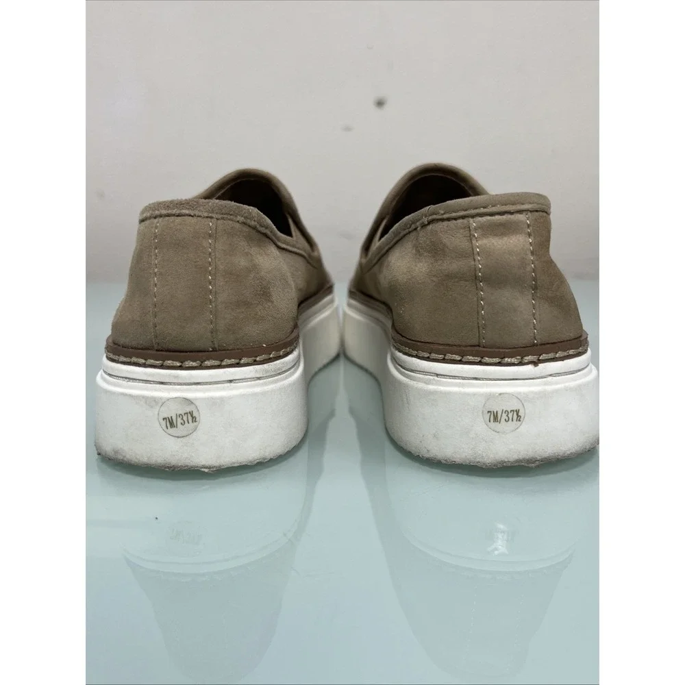 Vince Camuto Remeya Women's 7 Tan‎ Suede Slip On Platform Sneakers